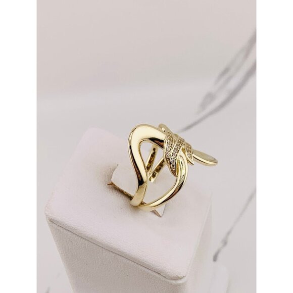 10k gold ring abstract chunky polished design size - Picture 4 of 8